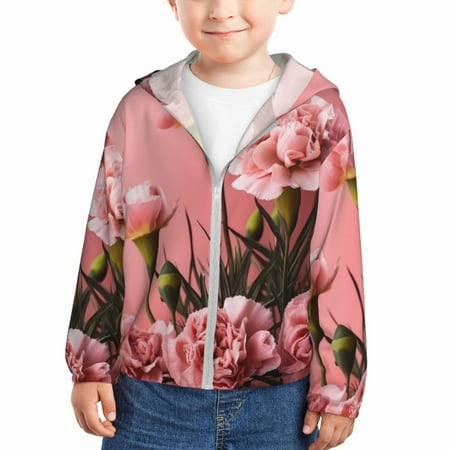 Gaeub Delicate Pink Carnations A Print Athletic Sun Protection Hoodie for Kids Long Sleeve Outdoor UV Shirt Running Fishing Top for Boys Girls-5 Years
Gaeub Delicate Pink Carnations A Print Athletic Sun Protection Hoodie for Kids Long Sleeve Outdoor UV Shirt Running Fishing Top for Boys Girls-5 Years