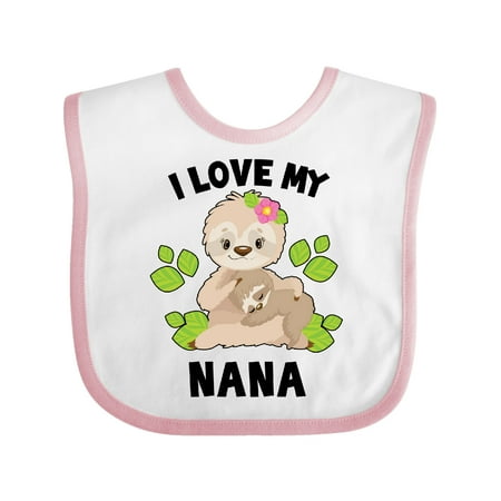 Inktastic Cute Sloth I Love My Nana with Green Leaves Gift Baby Boy or Baby Girl Bib
Inktastic Cute Sloth I Love My Nana with Green Leaves Gift Baby Boy or Baby Girl Bib