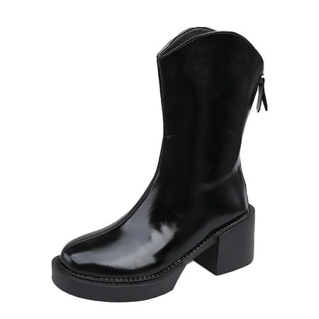 ASEIDFNSA Cute High Heels for Women Open Toe Womens Rain Boots Size 12 Wide Calf Fashion Women Artificial Leather Solid Color Autumn Thick Sole Square Heels Zipper Mid Booties Round Toe Keep Warm Sho
ASEIDFNSA Cute High Heels for Women Open Toe Womens Rain Boots Size 12 Wide Calf Fashion Women Artificial Leather Solid Color Autumn Thick Sole Square Heels Zipper Mid Booties Round Toe Keep Warm Sho