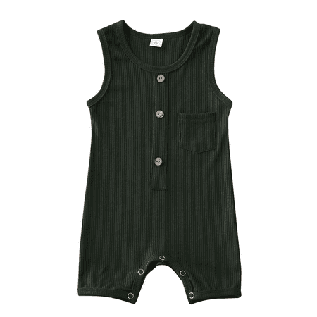 Infant Baby Boy Girl Summer Ribbed Romper Sleeveless Crew Neck Solid Color Button Closure Long Leggings Jumpsuit
Infant Baby Boy Girl Summer Ribbed Romper Sleeveless Crew Neck Solid Color Button Closure Long Leggings Jumpsuit