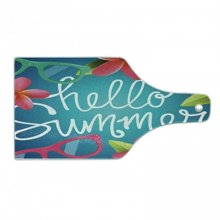 Hello Summer Cutting Board Funky Illustration of Summer Images Colorful Sunglasses and Frangipani Buds Tempered Glass Cutting and Serving Board Wine Bottle Shape Multicolor by Ambesonne
Hello Summer Cutting Board Funky Illustration of Summer Images Colorful Sunglasses and Frangipani Buds Tempered Glass Cutting and Serving Board Wine Bottle Shape Multicolor by Ambesonne