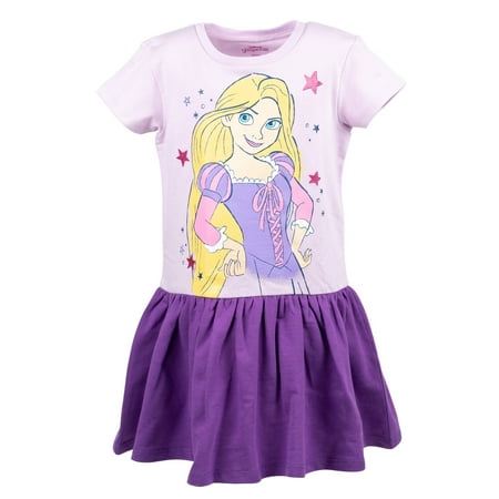 

Disney Princess Rapunzel Toddler Girls French Terry Short Sleeve Dress Purple 3T