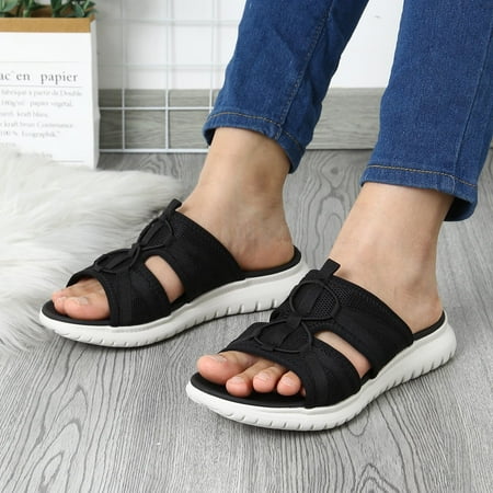 XIAQUJ Fashion Spring and Summer Women Sandals Flat Bottom Light Slip on Mesh Breathable Comfortable Solid Color Casual Style Sandals for Women Black 6.5(37)
XIAQUJ Fashion Spring and Summer Women Sandals Flat Bottom Light Slip on Mesh Breathable Comfortable Solid Color Casual Style Sandals for Women Black 6.5(37)