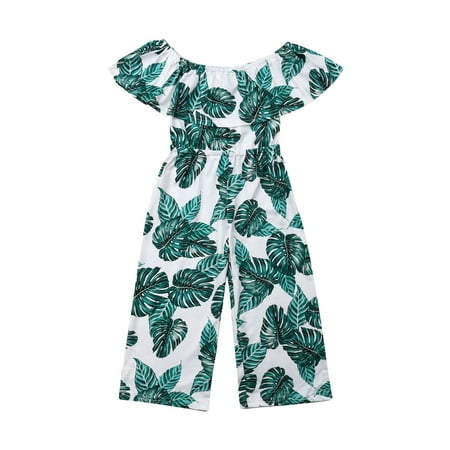 One opening Girl s Leaf Print Jumpsuit Boat Neck Short Sleeve Falbala Loose One-piece
One opening Girl s Leaf Print Jumpsuit Boat Neck Short Sleeve Falbala Loose One-piece