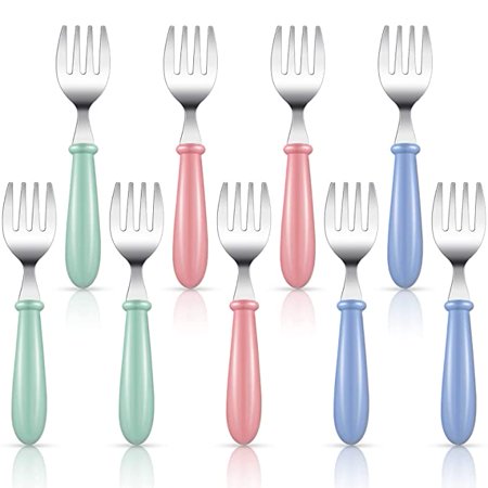 Egebert 9 Pieces Stainless Steel Toddler Forks Baby Forks Kids Forks for Self Feeding Metal Forks Boys Girls Small Training Forks for Children Cutlery Forks with Round Handle Safe Flatware
Egebert 9 Pieces Stainless Steel Toddler Forks Baby Forks Kids Forks for Self Feeding Metal Forks Boys Girls Small Training Forks for Children Cutlery Forks with Round Handle Safe Flatware