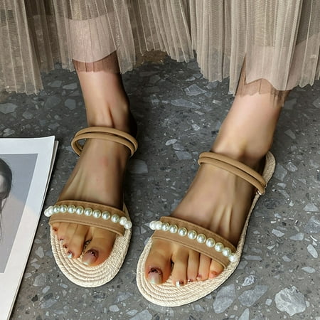 Aayomet Wedge Sandals for Women Summer Fashion Pearl Straw Sole Flat Bottom Casual Simple Two Wear Beach Ladies Large Size Khaki 6.5
Aayomet Wedge Sandals for Women Summer Fashion Pearl Straw Sole Flat Bottom Casual Simple Two Wear Beach Ladies Large Size Khaki 6.5