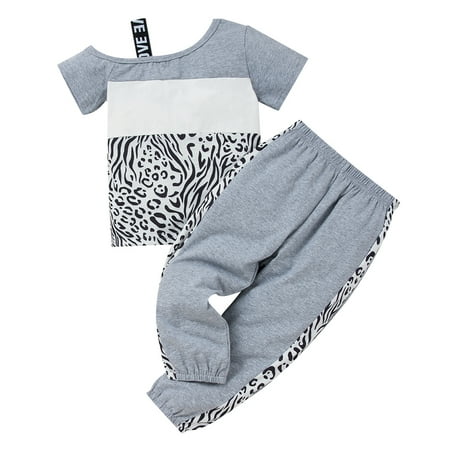 Toddler Baby Girl Clothes Baby Girl Outfits Short Sleeve Shirt Leopard Print Set Clothing 2-6T
Toddler Baby Girl Clothes Baby Girl Outfits Short Sleeve Shirt Leopard Print Set Clothing 2-6T