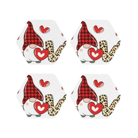 Matuu Love Gnomes for Cup Coasters Set of 4 Leather Coasters Desk Coasters for Office Measures 4” x 4”-Hexagon
Matuu Love Gnomes for Cup Coasters Set of 4 Leather Coasters Desk Coasters for Office Measures 4” x 4”-Hexagon