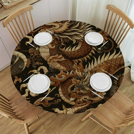 Sheronv Dragons Floral Patterns Round Table Cover Stain Resistant Washable Indoor Outdoor Tablecloth Kitchen Dining Wedding Parties 100% Polyester Fiber 38-42
Sheronv Dragons Floral Patterns Round Table Cover Stain Resistant Washable Indoor Outdoor Tablecloth Kitchen Dining Wedding Parties 100% Polyester Fiber 38-42