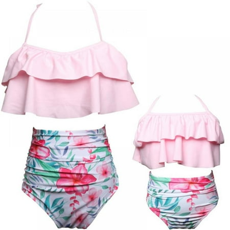 Girls Two Pieces Swimsuit for Women High Waisted Bikini Set Mommy and Me Bathing Suits Family Matching Swimwear
Girls Two Pieces Swimsuit for Women High Waisted Bikini Set Mommy and Me Bathing Suits Family Matching Swimwear
