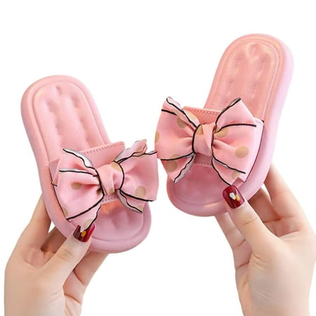 Lamuusaa Kids Baby Girls Slippers Soft Sole Comfortable Non-slip Toddler Princess Slide Sandals with Bow Summer Beach Shoes
Lamuusaa Kids Baby Girls Slippers Soft Sole Comfortable Non-slip Toddler Princess Slide Sandals with Bow Summer Beach Shoes