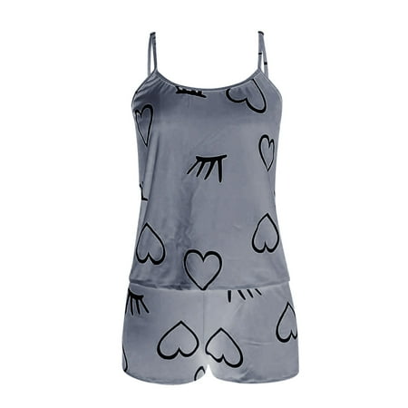 BIZIZA Womens Pajama Set Loungewear Cami Top and Shorts Sleepwear 2 Piece PJ Sets Silk Soft Light Gray XXL
BIZIZA Womens Pajama Set Loungewear Cami Top and Shorts Sleepwear 2 Piece PJ Sets Silk Soft Light Gray XXL