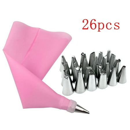 26pcs/set Silicone Pastry Bag Tips Kitchen DIY Icing Pipe Cream Reusable Pastry Bag 24 Nozzles Set Cake Decorating Tools
26pcs/set Silicone Pastry Bag Tips Kitchen DIY Icing Pipe Cream Reusable Pastry Bag 24 Nozzles Set Cake Decorating Tools
