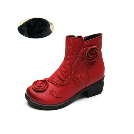 Daeful Women Casual Side Zip Booties Driving Retro Bootie Ladies Work Vintage Breathable Chunky Heel Winter Shoes Ankle Boots Red Velvet 7.5
Daeful Women Casual Side Zip Booties Driving Retro Bootie Ladies Work Vintage Breathable Chunky Heel Winter Shoes Ankle Boots Red Velvet 7.5