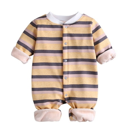 Dadaria Onesies for Baby Newborn Infant Baby Boy Girl Long Sleeve Striped Fluffys Romper Jumpsuit Clothes Yellow 90 Baby
Dadaria Onesies for Baby Newborn Infant Baby Boy Girl Long Sleeve Striped Fluffys Romper Jumpsuit Clothes Yellow 90 Baby