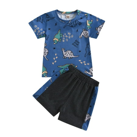 DNDKILG Toddler Baby Boy 2 Piece Clothes Set Cartoon Dinosaur T Shirts and Shorts Set Summer Short Sleeve Outfits with Blue 1Y-4Y 90
DNDKILG Toddler Baby Boy 2 Piece Clothes Set Cartoon Dinosaur T Shirts and Shorts Set Summer Short Sleeve Outfits with Blue 1Y-4Y 90