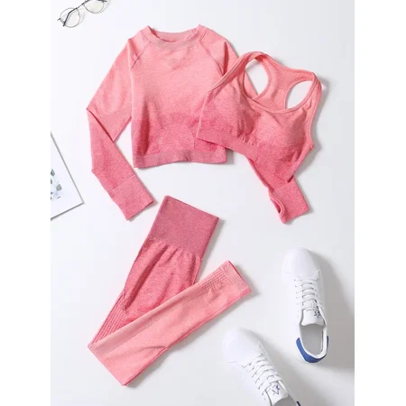 Yishow-B 2pcs Women‘s Yoga Set Seamless Leggings Long Sleeve Crop Top Sports Bra Gradients Running Pants Fitness Clothing Fitness Exercise Exercise Set
Yishow-B 2pcs Women‘s Yoga Set Seamless Leggings Long Sleeve Crop Top Sports Bra Gradients Running Pants Fitness Clothing Fitness Exercise Exercise Set