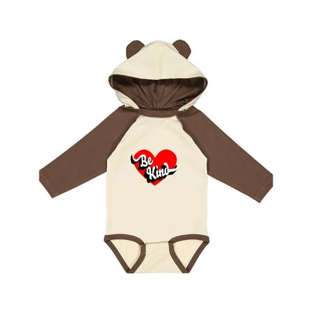 Inktastic Be Kind Big Red Heart Gift Baby Boy or Baby Girl Long Sleeve Bodysuit