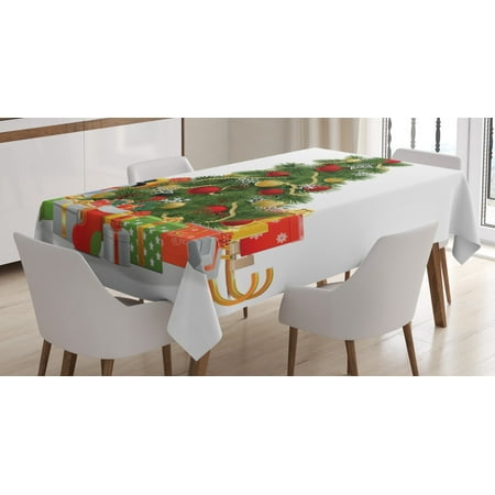 Christmas Tablecloth Xmas Tree with Vivid Balls and Snowflakes New Year Celebration Theme Art Rectangular Table Cover for Dining Room Kitchen 60 X 90 Inches Red Green Yellow by Ambesonne
Christmas Tablecloth Xmas Tree with Vivid Balls and Snowflakes New Year Celebration Theme Art Rectangular Table Cover for Dining Room Kitchen 60 X 90 Inches Red Green Yellow by Ambesonne