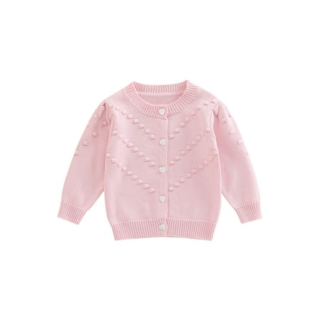 Calsunbaby Toddler Baby Girls Sweater Solid Color Round Neck Long Sleeve Knitted Cardigan with Buttons Pink 9-12 Months
Calsunbaby Toddler Baby Girls Sweater Solid Color Round Neck Long Sleeve Knitted Cardigan with Buttons Pink 9-12 Months