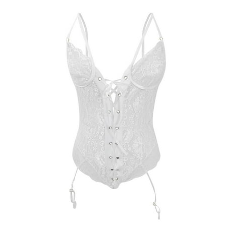 〖Roliyen〗Lingerie For Women Fashion Lace Up Front Floral Print Lace Garter Teddy Bodysuit Costumes Red Lace Lingerie
〖Roliyen〗Lingerie For Women Fashion Lace Up Front Floral Print Lace Garter Teddy Bodysuit Costumes Red Lace Lingerie