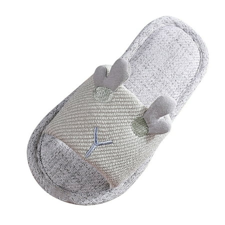 MPWEGNP Children Slippers Children Linen Slippers Indoor Home Cotton And Linen Soft Sole Slippers Slipper for Big Girls Girls Slippers Dolphin