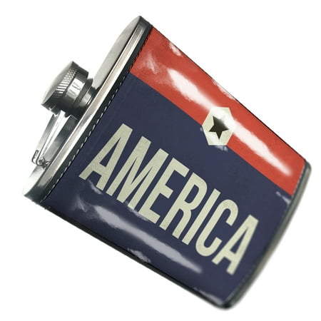NEONBLOND Flask America Fourth of July Patriotic Star