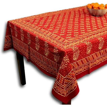 WBTAYB Block Print Red Rectangle Tablecloth 60 x 90 inches for Dining and Kitchen Cotton Floral Rectangle Table Linen
WBTAYB Block Print Red Rectangle Tablecloth 60 x 90 inches for Dining and Kitchen Cotton Floral Rectangle Table Linen