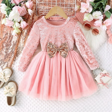 Toddler Girl Dresses Long Sleeve Bowknot Patchwork Mesh for Party Toddler Girl Clothes
Toddler Girl Dresses Long Sleeve Bowknot Patchwork Mesh for Party Toddler Girl Clothes