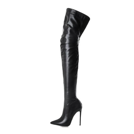 Staron Women Black High Heel Shoes Pointed Zip Shoes Winter Boots Leather Over-the-knee Boots
Staron Women Black High Heel Shoes Pointed Zip Shoes Winter Boots Leather Over-the-knee Boots