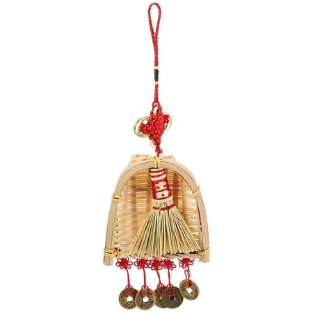 Chinese Broom and Dustpan Coins Knot Hanging Ornament Chinese Style Pendant