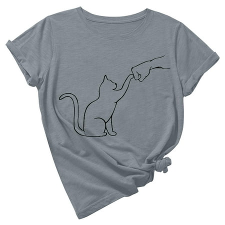 Crop Tops for Women Sequin Tops for Women Women s Summer Fashion Loose Round Neck Animal Cute Print Short Sleeve Top T-Shirt High Top Women Maternity Tops on Sales Gray S
Crop Tops for Women Sequin Tops for Women Women s Summer Fashion Loose Round Neck Animal Cute Print Short Sleeve Top T-Shirt High Top Women Maternity Tops on Sales Gray S