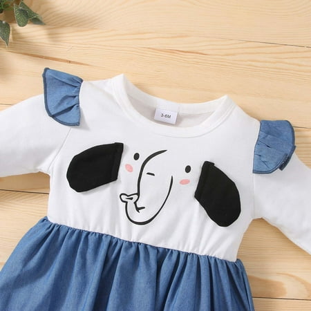 Cathalem Long Sleeve Dress Toddler Girls Long Sleeve Cartoon Elephant Prints Princess Dress Headbands Easter Romper Toddler Girl Dress White 9-12 Months
Cathalem Long Sleeve Dress Toddler Girls Long Sleeve Cartoon Elephant Prints Princess Dress Headbands Easter Romper Toddler Girl Dress White 9-12 Months