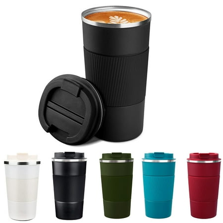 Coffee Mug To Go 510 ml Stainless Steel Double-Walled Travel Mug Vacuum Insulated Mug with Leak-Proof Lid for Coffee and Tea Black
Coffee Mug To Go 510 ml Stainless Steel Double-Walled Travel Mug Vacuum Insulated Mug with Leak-Proof Lid for Coffee and Tea Black