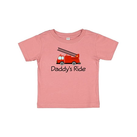 Inktastic Fire Truck Daddy s Ride Gift Baby Boy or Baby Girl T-Shirt