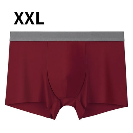 ELENXS Men Breathable Boxer Summer Seamless Pouch Underwear Brief Underpants Male Stretch