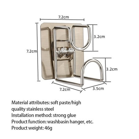 Wall Mounting Strong Adhesive Hook Door Sticker Hanger Holder Stainless Steel Wall Mounted Washbasin Holder Bathroom Storage
Wall Mounting Strong Adhesive Hook Door Sticker Hanger Holder Stainless Steel Wall Mounted Washbasin Holder Bathroom Storage