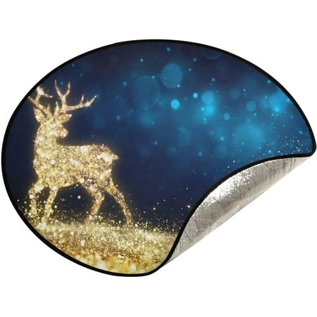 Hyjoy Beautiful Golden Reindeer Christmas Tree Mats Waterproof Tree Skirt Abstract Christmas Night Xmas Tree Stand Tray Mat Floor Protector Pad for Holiday Party Decoration 28.3in
Hyjoy Beautiful Golden Reindeer Christmas Tree Mats Waterproof Tree Skirt Abstract Christmas Night Xmas Tree Stand Tray Mat Floor Protector Pad for Holiday Party Decoration 28.3in