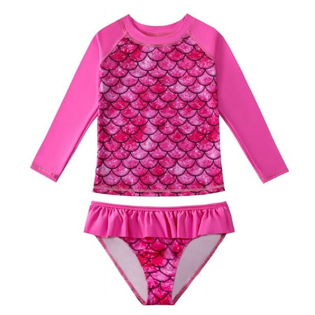 KYAIGUO Kids Girls Swimwear 2PCS Outfit Quick Dry Long Sleeve Swimsuit Fashion Print Sun Protection Swimwear Sized 4-9t
KYAIGUO Kids Girls Swimwear 2PCS Outfit Quick Dry Long Sleeve Swimsuit Fashion Print Sun Protection Swimwear Sized 4-9t