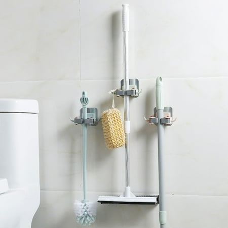 Tuelaly Broom Holder Wall Mounted High Durability Plastic Self-Adhesive Broom Mop Storage Holder with Hook for Bathroom
Tuelaly Broom Holder Wall Mounted High Durability Plastic Self-Adhesive Broom Mop Storage Holder with Hook for Bathroom