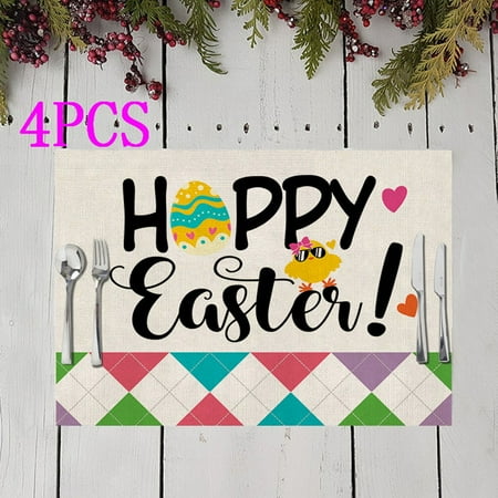Easter Bunny Colorful Placemats Table Mats 11.8*17.7 Easter Eggs Happy Easter Washable Tablemats Non-slip Heat Insulation Place Mat for Holiday Banquet Dining Kitchen Table Decor
Easter Bunny Colorful Placemats Table Mats 11.8*17.7 Easter Eggs Happy Easter Washable Tablemats Non-slip Heat Insulation Place Mat for Holiday Banquet Dining Kitchen Table Decor