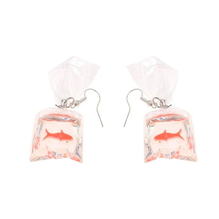 TOYMYTOY 1 Pair Water Bag Earring Pendant Water Bag Brocade Carp Earrings Transparent Resin Earrings Creative Water Bag Ear Stud
TOYMYTOY 1 Pair Water Bag Earring Pendant Water Bag Brocade Carp Earrings Transparent Resin Earrings Creative Water Bag Ear Stud