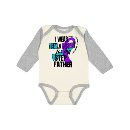 Inktastic Suicide Prevention I Wear Teal and Purple for My Step Father Gift Baby Boy or Baby Girl Long Sleeve Bodysuit
Inktastic Suicide Prevention I Wear Teal and Purple for My Step Father Gift Baby Boy or Baby Girl Long Sleeve Bodysuit