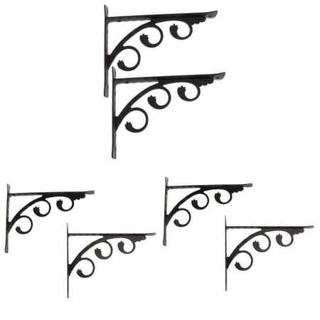 6x European -Shaped Metal Wall Shelf Brackets for