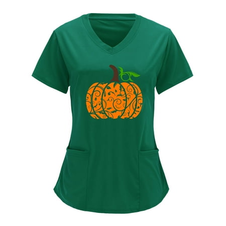 Women Scrubs Top Nurses Clothing Working Uniform Top Care Workwear V-Neck Solid Color Overalls Printing Short Sleeve Top Overalls Top
Women Scrubs Top Nurses Clothing Working Uniform Top Care Workwear V-Neck Solid Color Overalls Printing Short Sleeve Top Overalls Top