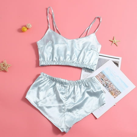 Rewenti New Sexy Lace Lingerie Silk Underwear Sleepwear Underwear Pajamas Satin Sky Blue S(S)
Rewenti New Sexy Lace Lingerie Silk Underwear Sleepwear Underwear Pajamas Satin Sky Blue S(S)