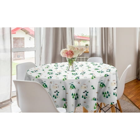 Forest Round Tablecloth Layout of Scandinavian Inspired Pattern of Trees and Various Plantation Circle Table Cloth Cover for Dining Room Kitchen Decor 60 Green and Multicolor by Ambesonne
Forest Round Tablecloth Layout of Scandinavian Inspired Pattern of Trees and Various Plantation Circle Table Cloth Cover for Dining Room Kitchen Decor 60 Green and Multicolor by Ambesonne
