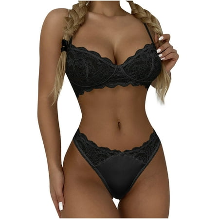

Utoimkio Plus Size Bodysuit for Women Sexy Women Sexy Lingerie Set Women Sexy Lace Lingerie Set Strappy Bra And Panty Set Two Piece Babydoll Crotchless Lingerie