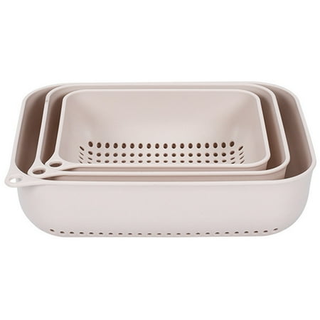 Kitchen Household Rectangular PP Plastic Washing Basket Drain Basket Filter Vegetables Fruit Storage Basket 3Pcs/Set -
Kitchen Household Rectangular PP Plastic Washing Basket Drain Basket Filter Vegetables Fruit Storage Basket 3Pcs/Set -