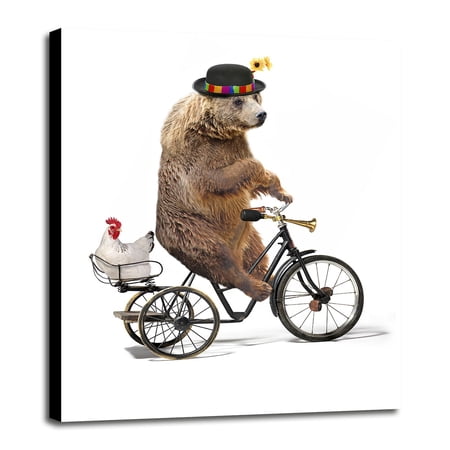 Bringing Home Dinner #2-JOHHOV136616 Print 20"x16" by J Hovenstine Studios in a Canvas Stretched on 3/4" Bars